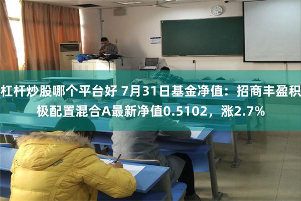 杠杆炒股哪个平台好 7月31日基金净值：招商丰盈积极配置混合A最新净值0.5102，涨2.7%