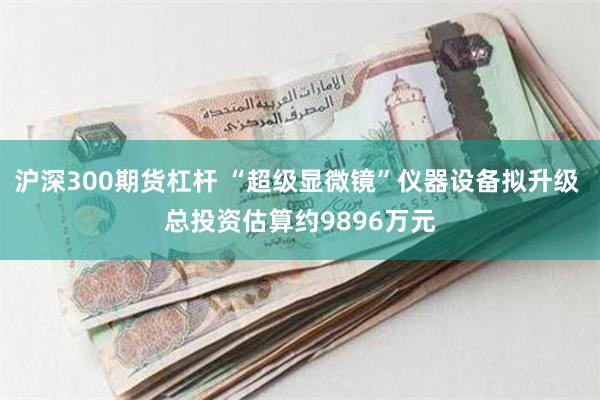 沪深300期货杠杆 “超级显微镜”仪器设备拟升级 总投资估算约9896万元