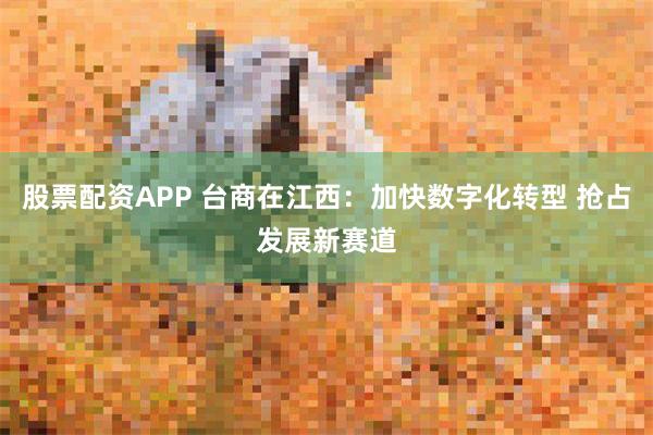 股票配资APP 台商在江西：加快数字化转型 抢占发展新赛道