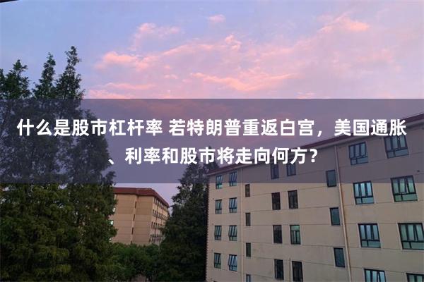 什么是股市杠杆率 若特朗普重返白宫，美国通胀、利率和股市将走向何方？